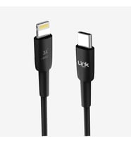 K621 Safe PD 30cm 3A Tip-C Lightning Powerbank Şarj Kablosu (Siyah)