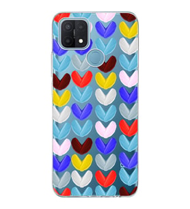 PrintiFy Oppo A15  ile Uyumlu 1mm Slim Fit Water Color 1 Baskılı Şeffaf  Kılıf
