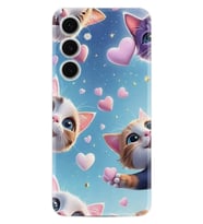 Samsung Galaxy A26 Kılıf Boutique Baskılı Resimli Kalp ve Kedi Pcode -035