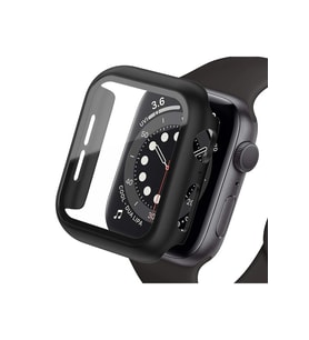 Uray store Apple Watch Ultra 49mm Camlı Kasa Ekran Koruyucu - Siyah