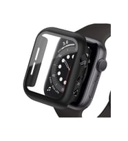 Uray store Apple Watch Ultra 49mm Camlı Kasa Ekran Koruyucu - Siyah