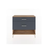 Arges Şifonyer 2 Çekmeceli 88x30x80 Çam-Antrasit