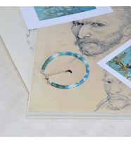 Van Gogh Çiçek Açan Badem Ağacı Tablo Tasarım Bileklik 925 Ayar Gümüş