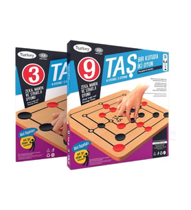 Ahşap 9 Taş 3 Taş Oyunu - Akıl ve Zeka Oyunu - Dokuz Taş Üç Taş Oyunu - Redka 9 Taş 3 Taş Oyunu - St