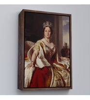Çerçeveli Franz Xaver Winterhalter - Kraliçe Victoria Tablosu - Queen Victoria (Beyaz)