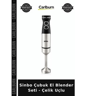 Özel Üretim Mutfak Pratik Ergonomik Sinbo Çubuk El Blender Seti - Çelik Uçlu - Güçlü Performans