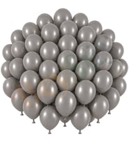 Duman Renk Lateks Retro Balon (30 cm) - 50 Adet