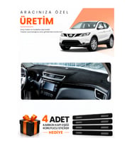 NİSSAN QASHQAI J11 (2013-2020) Uyumlu Torpido Koruma Örtüsü Oto Kılıfı - Siyah