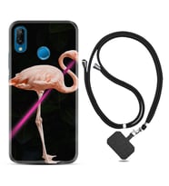 Huawei P20 Lite Mate 10 20 Lite Pro P40 Lite KılıfBoyun Askılı Silikon Line Filamingo 1776