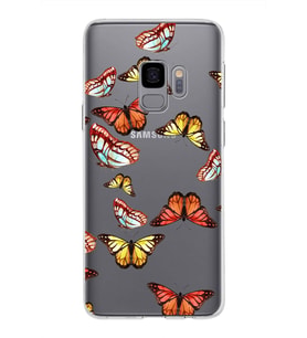 PrintiFy Samsung Galaxy S9 ile Uyumlu 1mm Slim Fit Water Color 2 Baskılı Şeffaf  Kılıf