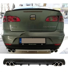 Seat Cordoba Siyah Difüzör Çiftli Yuvarlak Egzoz Görünümlü D Tip Difizör