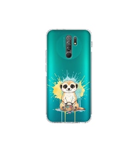 Redmi 9 ile Uyumlu Splash Mirket Tasarımlı Şeffaf Silikon Kılıf