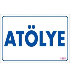 Pvc Levha quot;Atölyequot; 17,5*25 cm