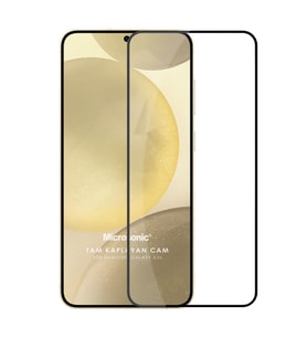 Microsonic Samsung Galaxy A36 Tam Kaplayan Temperli Cam Ekran Koruyucu Siyah