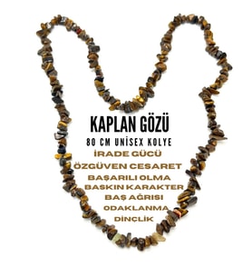 SERTİFİKALI KAPLAN GÖZÜ 80 CM NATURAL KESİM DOĞAL TAŞ KOLYE