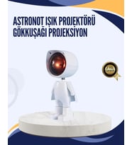 Gün Batımı Efekti Sunan Astronot LED Masa Lambası