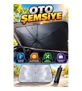 BMW 5 Serisi, Mercedes C180, Audi A4, VW Passat ve Toyota Corolla Uyumlu Katlanabilir Oto Şemsiye Gü