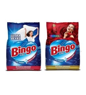 Bingo Matik Ultra Beyaz 4 kg Renkli 4 kg Toz Camasır Deterjanı 2 li Set