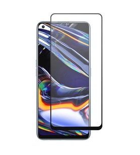 Realme 7 Pro Temperli Cam Full Ekran Koruyucu (Siyah)