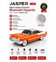 Jasper Jpr-1508 Nostaljik Araba Tasarımlı Bluetooth Hoparlör 10w Güçlü Ses Fm Radyo Usb Tf Kart Dest