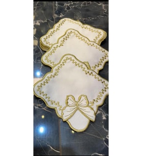 Kelebek Gold 6'lı Kokteyl Sunum Peçetesi Linen Keten Kumaş Sunumluk Peçete