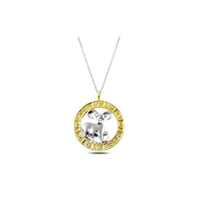 Gümüş Gold Koç Burcu Kolye CSR2183104