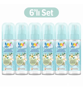 Uni Baby Bebek Kolonyası 150ML Nemlendiricili - Bahar Çiçekleri (6 Lı Set)