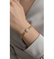 Kadın Xuping Kare Zirkon Taşlı Bileklik (Rose)