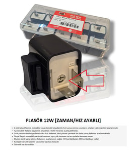 Motosiklet Sinyal Flaşör 12w Zaman/hız Ayarlı, Ledl Sinyla Uyumlu Flaşör
