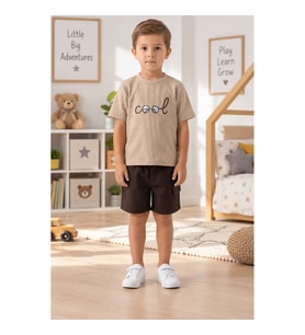 Cool Nakış Detaylı Çocuk Takımı – 2/6 Yaş