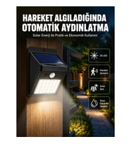 Mey İthalat® Hareket Algılamalı Solar LED Güvenlik Lambası Yeni Nesil