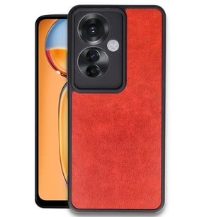 Newface Oppo Reno 11F Kılıf Aras Deri Kapak - Kırmızı