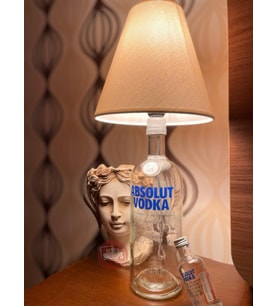 ABSOLUT ŞİŞE ABAJUR TASARIM (Beyaz)