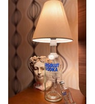 ABSOLUT ŞİŞE ABAJUR TASARIM (Beyaz)