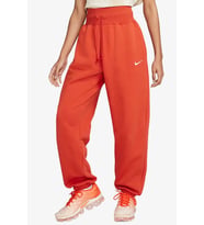 Nike Sportswear Phoenix Fleece High Rise Oversized Şardonlu Büyük Beden Yüksek Bel Kadın Eşofman Altı Kırmızı