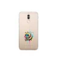 Huawei Mate 10 Lite ile uyumlu Splash arı tasarımlı şeffaf silikon kılıf