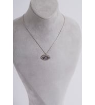 Zirkon Taşlı Nazarlık Göz Kolye Silver 925 Ayar Gümüş