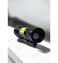 Şarjlı Metal Zoomlu El Feneri Işıldak Led Işık Taşınabilir El Lambası
