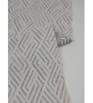 GEOMETRİK DESEN BROKAR KUMAŞ (Lila)