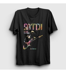 Presmono Unisex Siyah Satch Gitarist Hediye Joe Satriani T-Shirt 551250tt