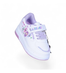 Prokids 4011 Byz-Lila Kız Çocuk Sneaker Spor Ayakkabı (Beyaz)