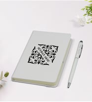 BK Gift Kişiye Özel İsimli 9x14cm Beyaz Defter ve Kalem Hediye Seti - Model 10