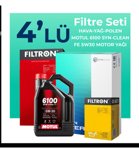 Filtron Ford B-MAX 1.6 Dizel Filtre Bakım Seti Motul Motor Yağlı (2012-2017) 4 Lü