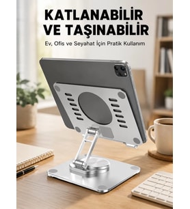 Taşınabilir Katlanır Tablet Braketi Masaüstü Stand Yeni Nesil