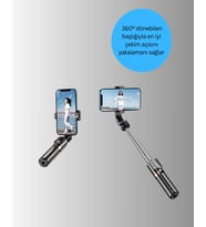 Bluetooth’Lu Işıklı Selfie Çubuğu – Katlanabilir, 130 Cm