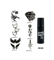 Akrep Elmas Spray Tattoo Geçici Dövme Yapma Seti Sprey Dövme Kiti