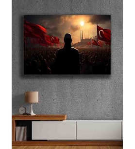 Koç stüdyo Modern tasarım kanvas tablo 50x70 (Çok Renkli)