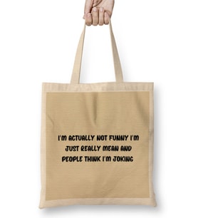 Sarcasm Funny Comment Quotes Gift - Sarcastic Women And Men Humorous Saying Bez Çanta Uzun Saplı
