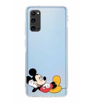 Samsung Galaxy S20  Kamera Korumalı Kapak Mickey Mouse Tasarımlı  Şeffaf  Kılıf