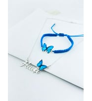 kelebek motifli 925 ayar gümüş set bayana en güzel hediye